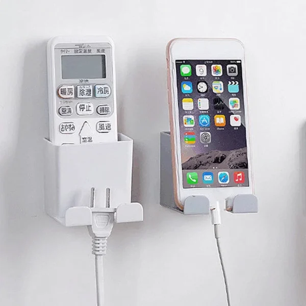 1PCS NEW Hanging Wall Phone Wall Holder Smartphone Storage Rack Mounted Mobile Phone Wall Holders Remote Control Charging Holder